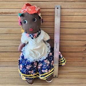 Jamaican Vintage Black Americana African American cloth folk art doll